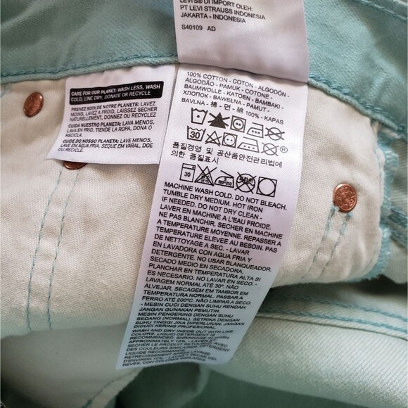 Levi's 501 Mid Rise Button Fly 5-Pocket 100% Cotton Shorts with Turn Up Leg 30 - Picture 7 of 8